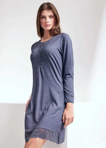 Camicia da notte donna in viscosa mini-pois Lormar Miss MIS632066 - Imagen 1 de 1