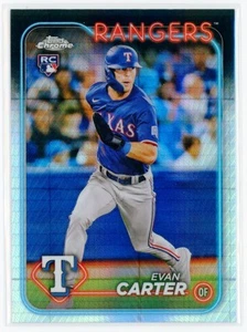 2024 Topps Chrome - Evan Carter #136 Prism Refractor (RC) - Picture 1 of 2