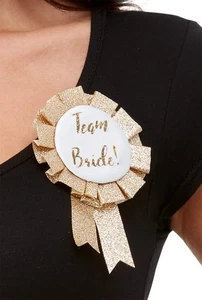Smiffys Team Bride Rosette, Rose Gold - Foto 1 di 1