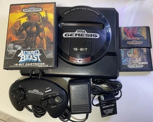 Sega Genesis Konsole + Altered Beast + Shadow Dancer & Spiderman Getestet Sauber!!️ - Bild 1 von 24
