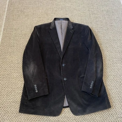 Blazer Traje Chaqueta Abrigo Deportivo Saddlebred 48L Gris Pana 100% Algodón Para Hombre Foto 1 de 4