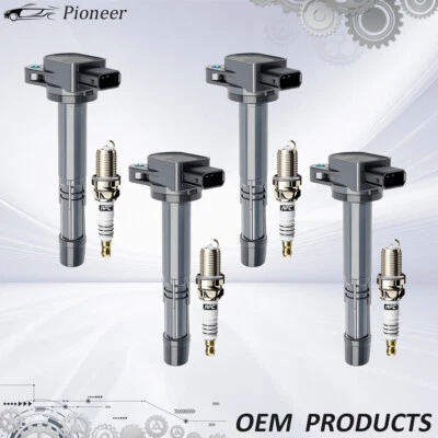 4X Ignition Coil +Spark Plug Pack For Honda CR-V Civic Element Accord 2.4L UF311 Foto 1 de 4