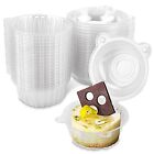 100X Clear Plastic Mini Cupcake Boxes Cake Packing Boxes Muffin Pod Dome Box Lid