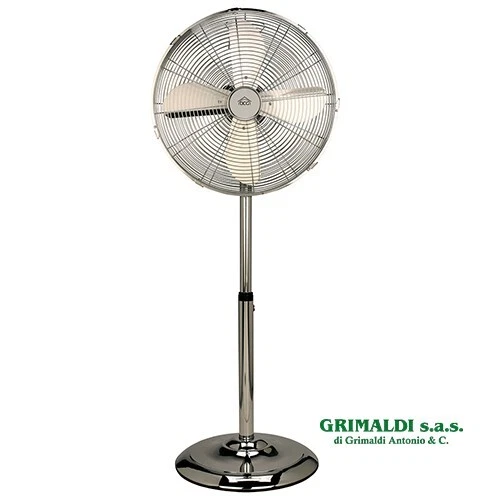 DCG VE9090 VENTILATORE A PIANTANA METAL CROME 3 VELOCITÀ OSCILLANTE POTENZA 65 W - Immagine 1 di 3