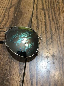 Sgt. Slaughter Signed Aviator Sun Glasses "at ease Maggot ""USA #1" WWE GI Joe 2 - Picture 1 of 4