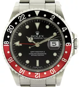 Rolex GMT Master II Date Coke Automatik Herrenuhr Ref. 16710 Edelstahl aus 1999 - Bild 1 von 11