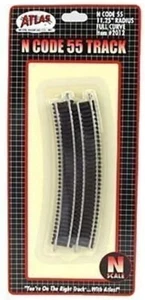 Atlas 2012 N Scale C55 11.25" Radius Section Track 6 pack New Free Ship - Picture 1 of 1