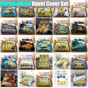 Minions Single Double Queen King Bedding Duvet Quilt Doona Cover Set Pillowcases - Picture 1 of 49