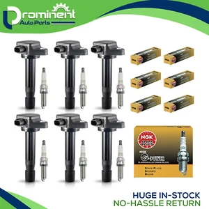 6 Ignition Coil & 6 NGK Platinum Spark Plug for Accord Crosstour 2010-2011 3.5L - Picture 1 of 12