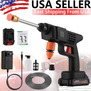 Portable Cordless Electric High Pressure Water Spray Gun Car Washer Cleaner Tool - Picture 1 of 12