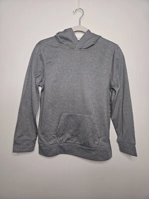 Xersion 灰色连帽长袖套衫衬衫女式大号 100% 聚羊毛 — 第 1/4 张图片