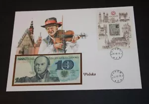 Banknotenbriefe aus aller Welt POLEN 10 Zloty bankfrisch - Bild 1 von 1