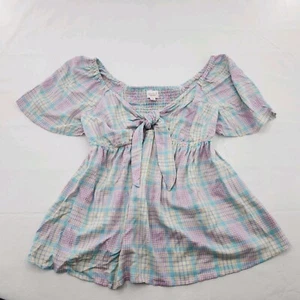 Isabel Maternity by Ingrid & Isabel Gr. M mehrfarbig kariert Bluse mit Bindeband vorne  - Bild 1 von 4