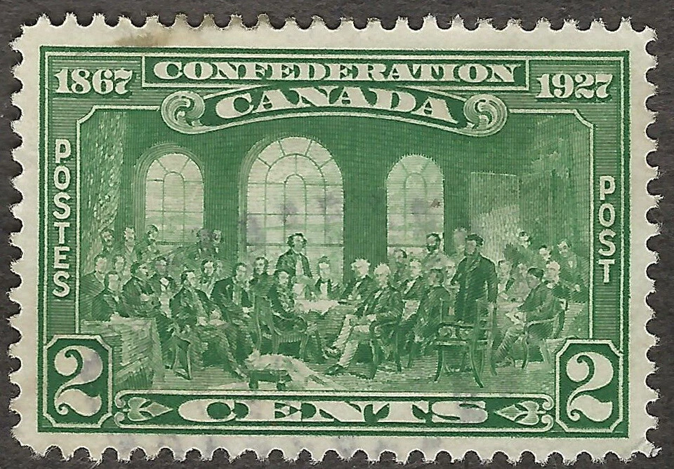 1927 CANADA FATHERS OF CONFEDERATION 2¢ STAMP, VF Used Scott #142  - Image 1 of 1