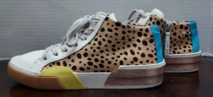 Dolce Vita Zoel Sneakers Shoes  Leopard Multicolor Beige  Size 6.5 - Picture 1 of 13