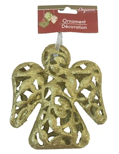 Adorno de Navidad Santo Ángel Oro Brillo 6x5 pulgadas Árbol de Navidad Colgante Decoración - Imagen 1 de 4