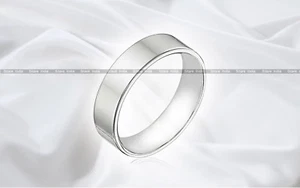 Sterling Silver 925 Purity India Broad Wedding Engagement Ring Aus Size R 1/2 - Picture 1 of 5