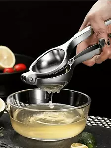 Lemon Squeezers Juicer Manual Press Stainless Steel Lime Citrus Fruit Extractor - Picture 1 of 8