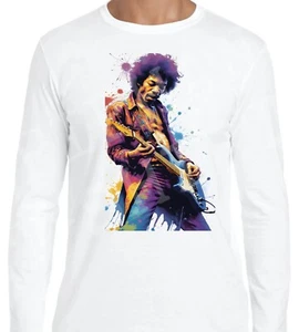 Camiseta Jimi Hendrix Homenaje Manga Larga Gran Guitarrista Legendario Años 60 Icono - Imagen 1 de 3