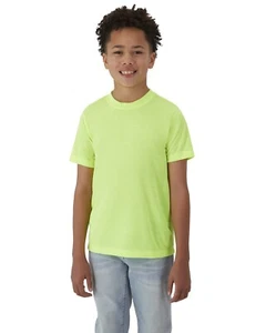 Hanes 484Y Youth 100% Ringspun Polyester Jersey Cool-Dri Cotton Touch T-Shirt - Picture 1 of 6