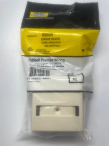 CARCASA SUPERFICIAL HUBBELL #ISB20W (2 PUERTOS, BLANCO OFICINA, COMPATIBLE HJ6A) H120 - Imagen 1 de 6