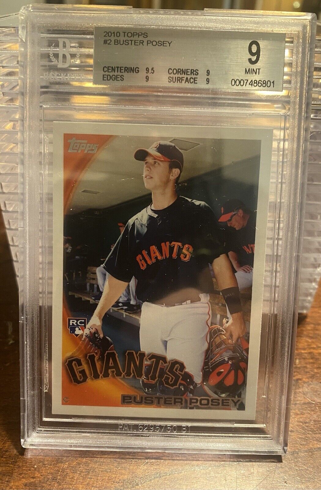 2010 Topps BUSTER POSEY #2 Rookie Card RC - BGS 9 Gem Mint