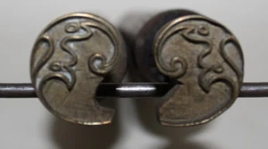 Paar goldene Eisen Blume Gattung Grolier 16. Jh. Bronze Einband Vergoldung #152 - Bild 1 von 2