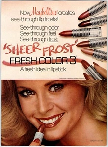 BELLA DONNA ROSSETTO MAYBELLINE vintage anni 70 8" x 11" rivista pubblicità M78 - Foto 1 di 1