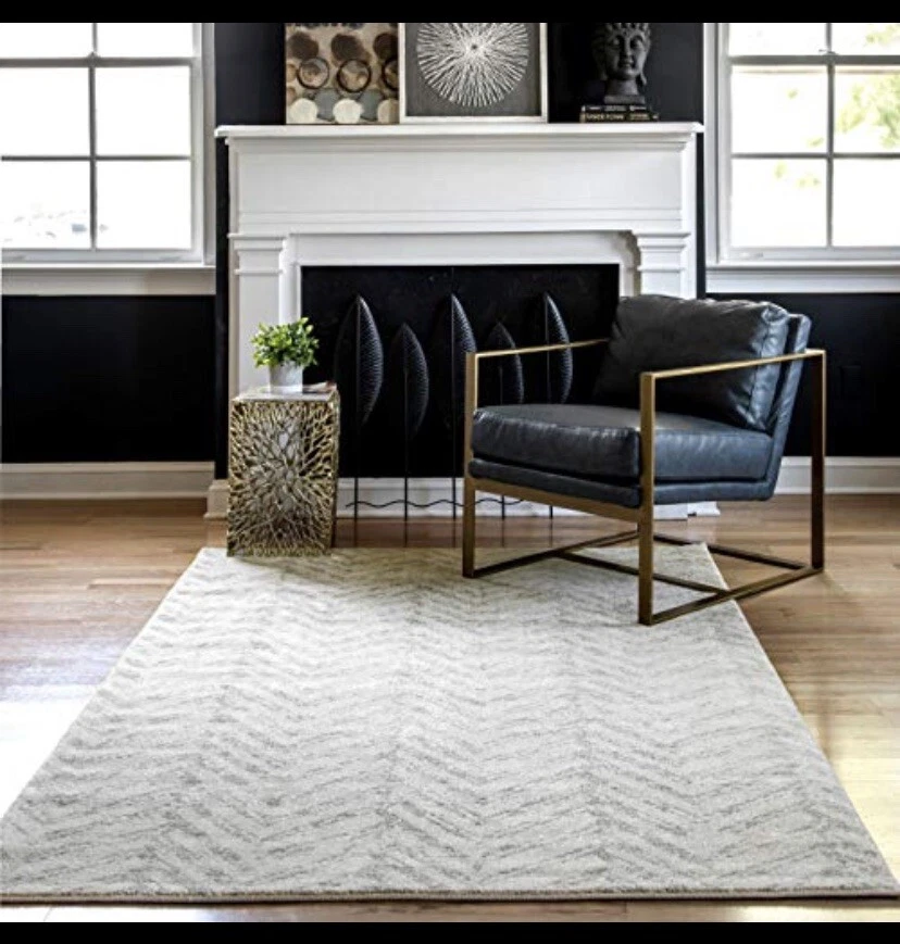 nuLoom Rosanne Geometric Area Rug 6’7”x9’, Grey 066 Foto 1 de 2