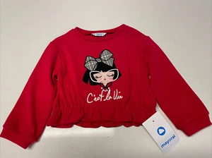 Jersey Mayoral Niñas Talla 4 Rojo "C'est la Vie" Nuevo con Etiquetas - Imagen 1 de 7