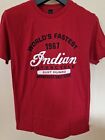DISTRESSED RETRO DESIGN WORLDS FASTEST INDIAN T/SHIRT IN RED