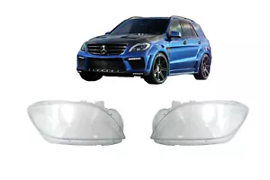 Headlight Lens Headlamp Assembly Cover Replacement Mercedes ML Class W166 11-14 - Picture 1 of 7