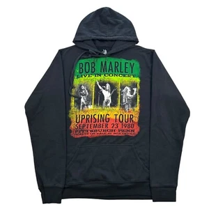 Zion Rootswear Bob Marley 1980 Tour Hoodie Sweatshirt Size Medium Rasta Peace - Picture 1 of 5