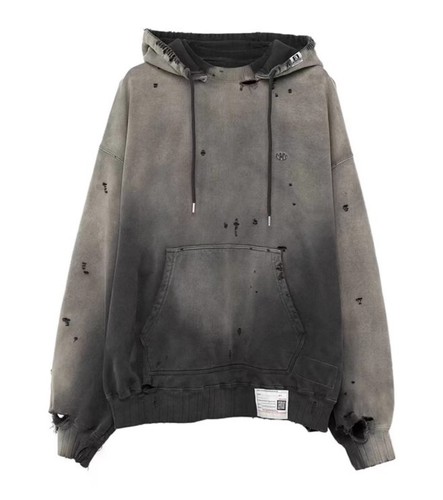 Felpa con cappuccio Maison Mihara Yasuhiro sfumata lavata invecchiata