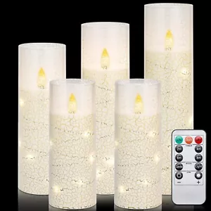 Flameless LED Candles with 11-Key Remote & Timer, Snow Themed Candles Battery Op - Picture 1 of 6