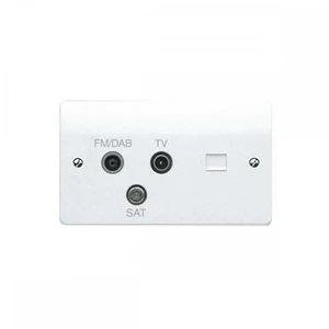 Mk K3561WHI 2G TV FM/DAB SAT Triplexer and BT Secondary WALL SOCKET NEW INC TOOL - Picture 1 of 5