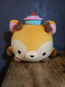 Smooshy Mushy Felina Fawn Deer 8” Plush Stuffed Cupcake Hat on Head 2018 EUC - Picture 1 of 4