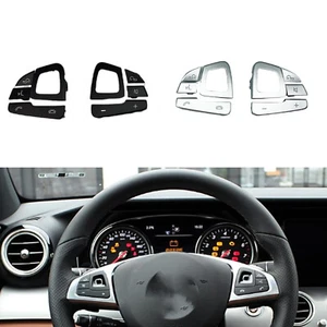 Car Steering Wheel Button Cover Trim For Mercedes Benz E-Class W213 2016-2018 - Bild 1 von 7