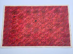 1970'S ABSTRACT PAINTING LARGE MODERNISM ROY HERWICK CALIFORNIA POKER VINTAGE - Picture 1 of 16