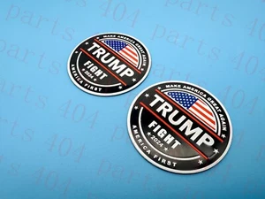 2x Trump Badge Emblem Metal Car Fender Trunk Tailgate Decal Sticker 2.5in - Picture 1 of 5