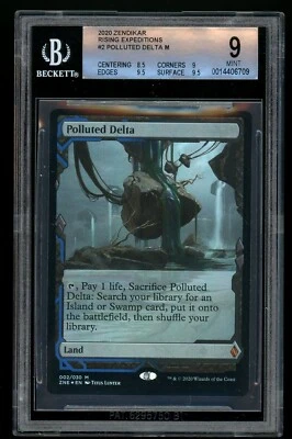 Polluted Delta foil - Zendikar Rising Expeditions, BGS 9 MINT. MTG (pop 1) - Image 1 of 2