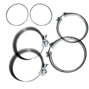 Filter Clamp & Gasket DETROIT DD13 DD15 A680950202 A6809950302 A6804910480 - Picture 1 of 4