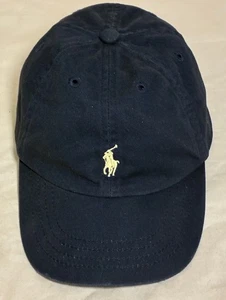 Polo Ralph Lauren Hat Cap Infants Kids Navy Blue 100 Percent Cotton Pony - Foto 1 di 13