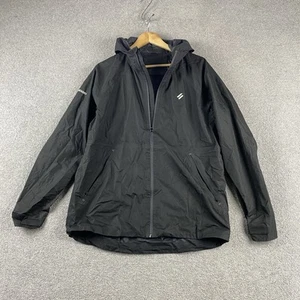 Superdry Jacket Mens L Large Black Windbreaker Full Zip Up Hooded Gorpcore - Picture 1 of 8