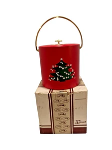 Waechtersbach Kraftware Christmas Tree Ice Bucket Original Box Lid Gold Handle - Picture 1 of 11