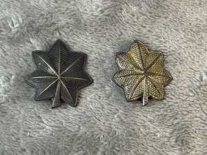 Coppia insegne rango spalla argento sterling tenente colonnello esercito americano seconda guerra mondiale!! - Foto 1 di 6