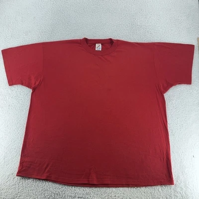 Vintage Jerzees Shirt Mens 3XL Red USA Plain Tee Big Tall Blank - Image 1 of 4