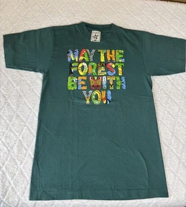 T-shirt vintage 97 Alore May The Forest Be With You made in USA punto singolo taglia S - Foto 1 di 14