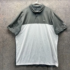 Nike Polo Shirt Mens XL Gray Standard Fit Dri Fit Golf Eagle Trace Golf Club TPC - Picture 1 of 10
