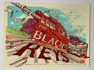 The Black Keys Poster Red Rocks CO 2025 Official Embellished S/N Only 16 RARE! - Bild 1 von 16